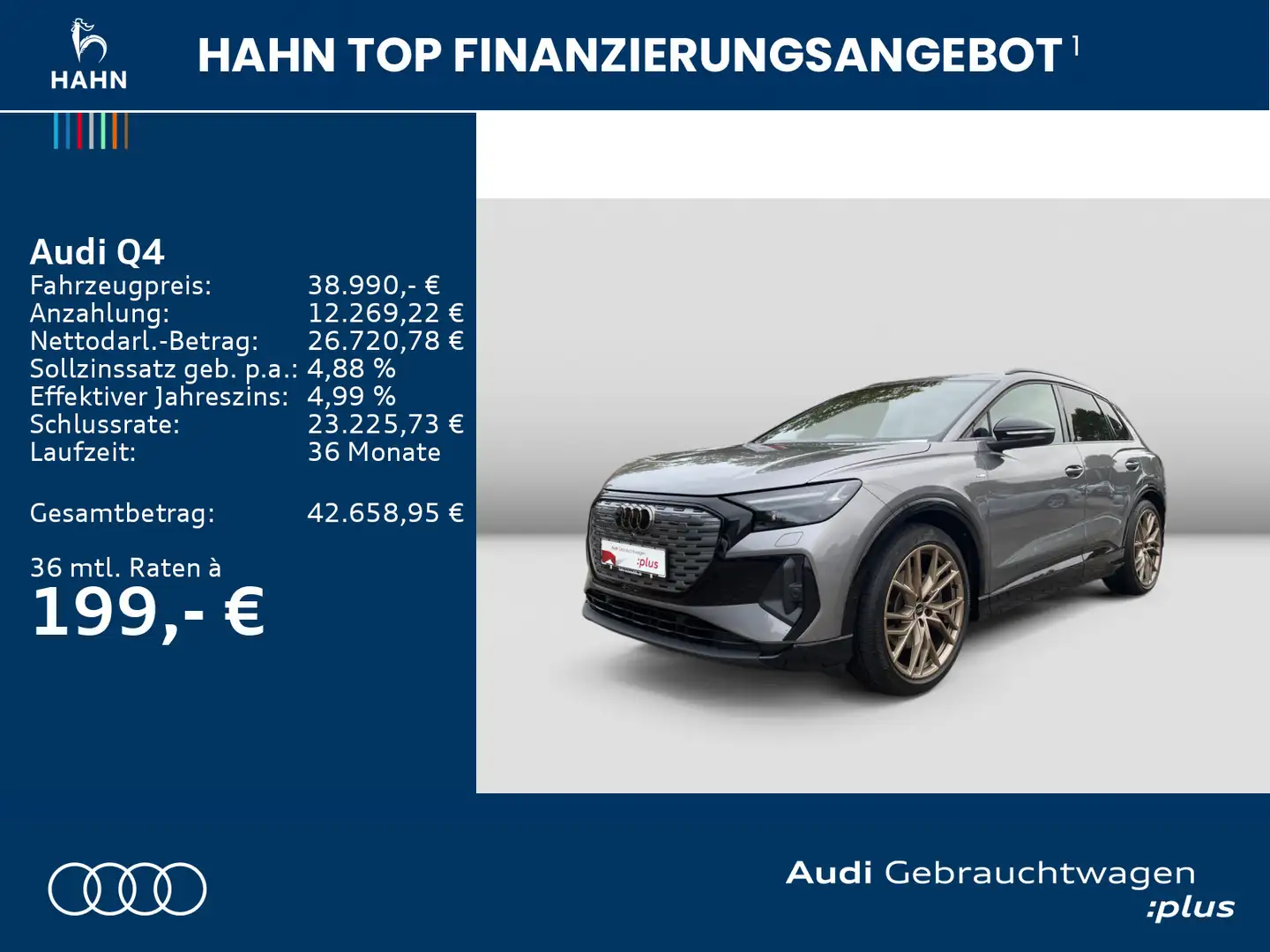 Audi Q4 e-tron 40 e-tron Pano Sonos Navi AHK Matrix Grau - 2