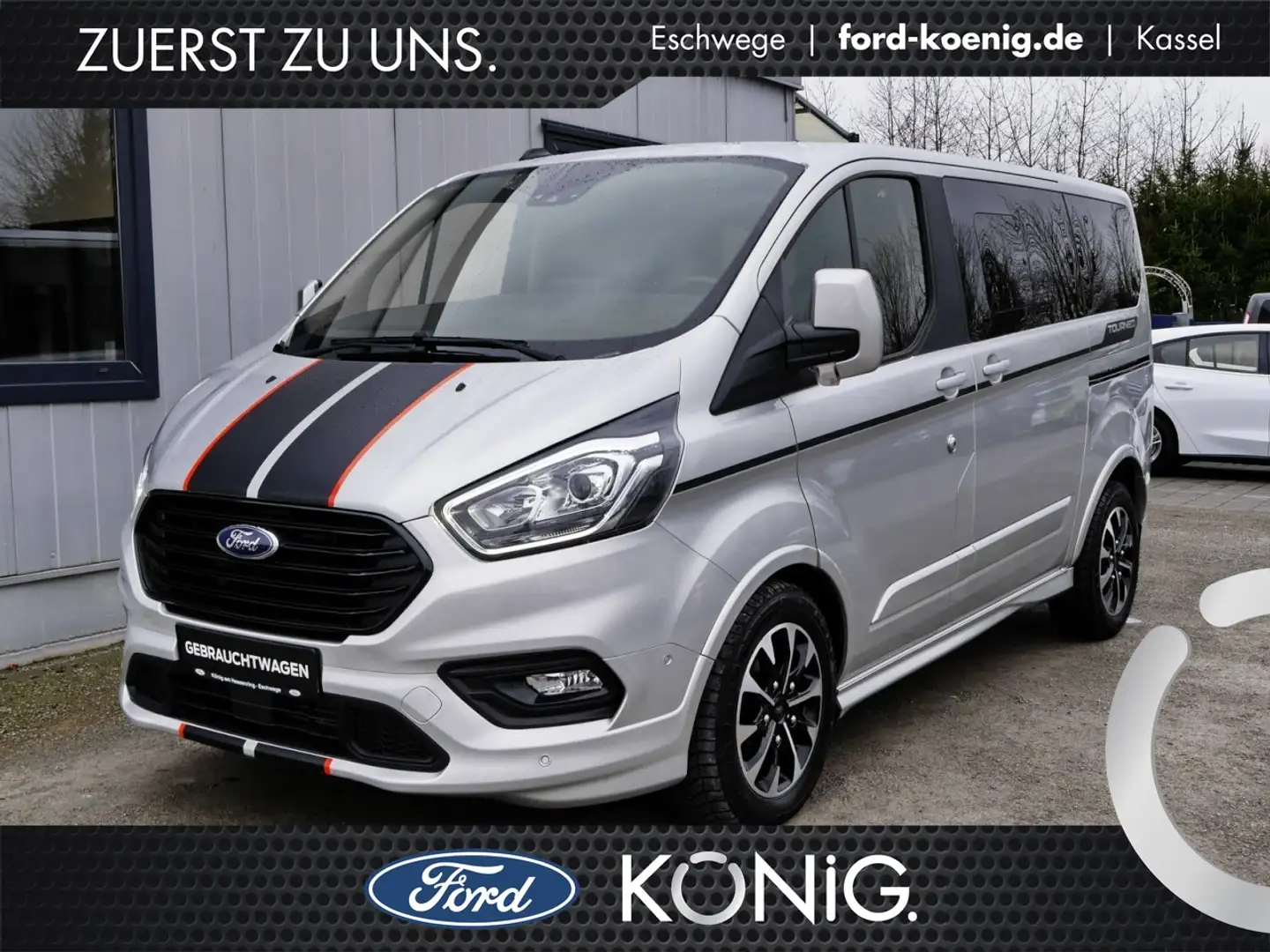 Ford Tourneo Custom Sport 320L1 Aut+ACC+Kamera+NAVI Klima Navi Plateado - 1