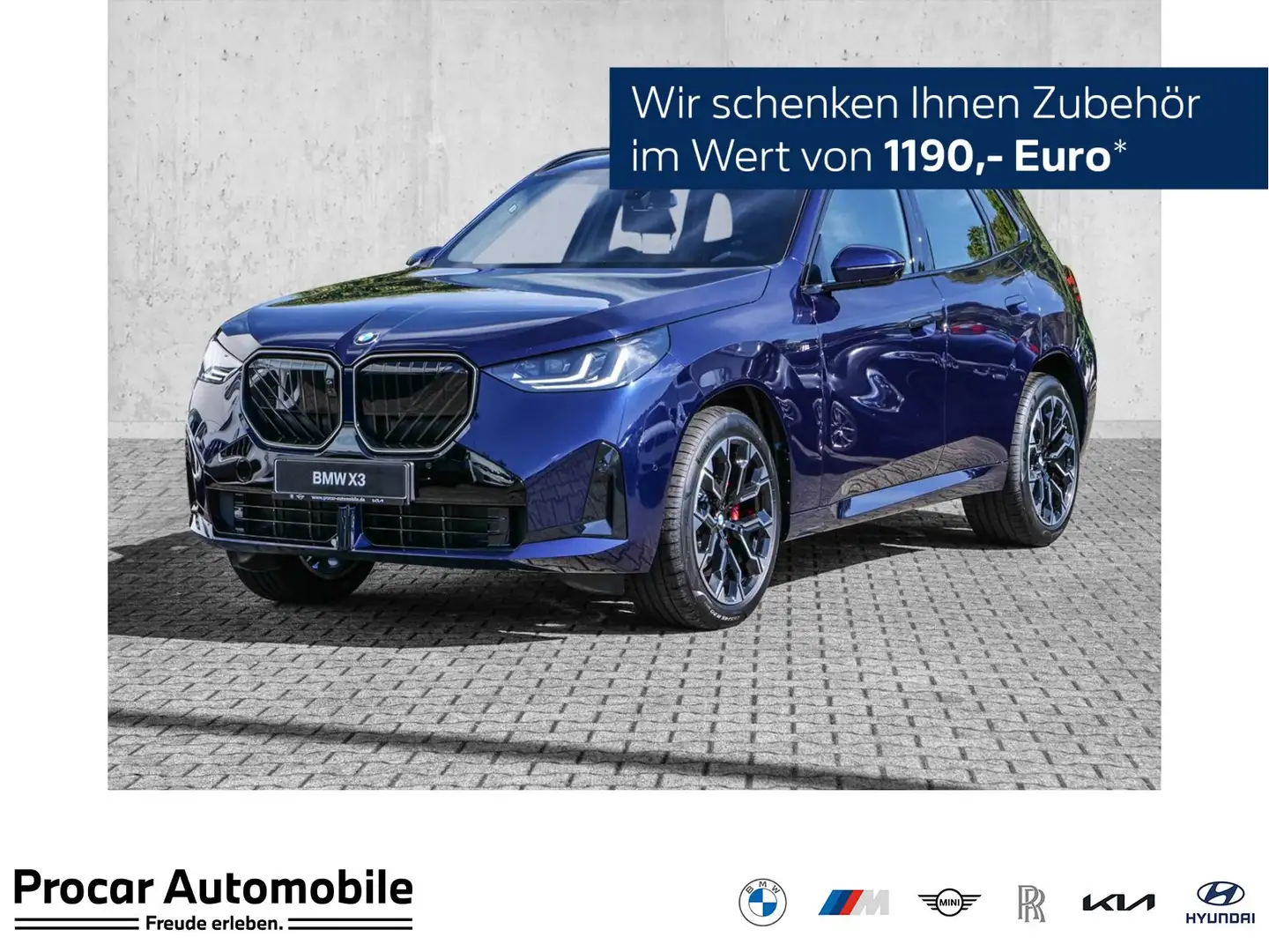 BMW X3 20 xDrive M Sport Pro AHK SHZ LM20 Bleu - 1