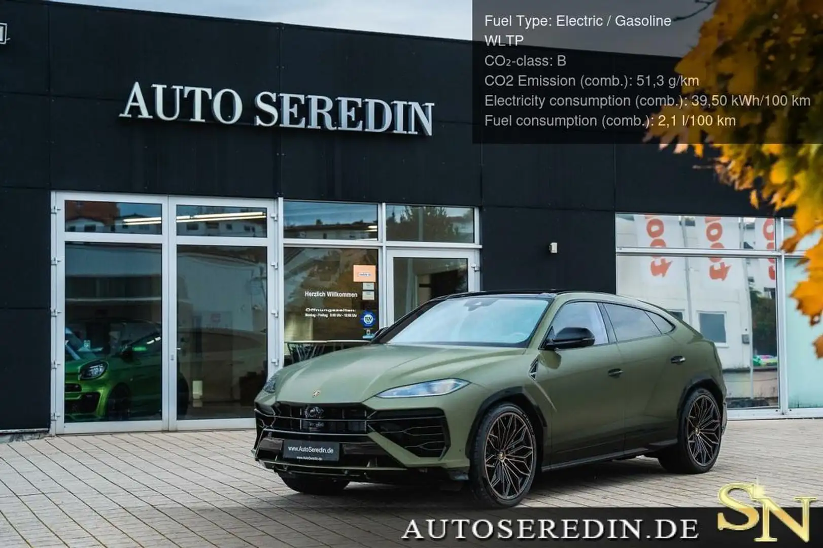Lamborghini Urus SE BANG&OLUFSEN+PANO+CARBON+STYLE Grün - 1