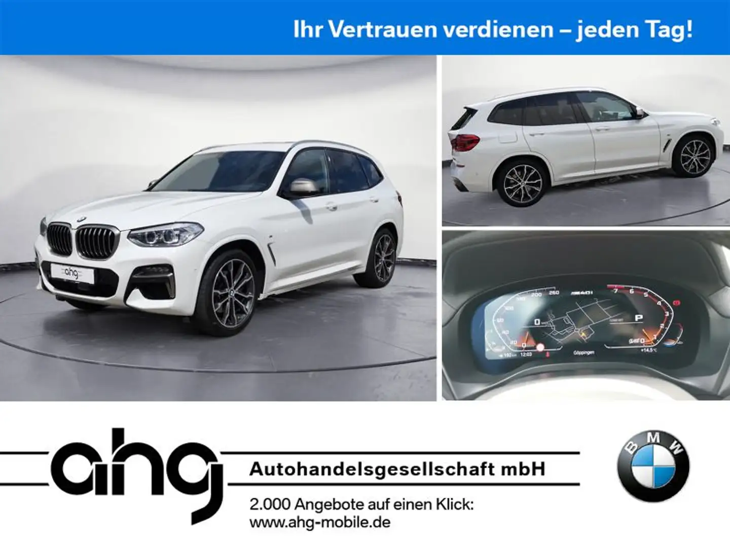 BMW X3 M i A M Sport AHK Standheizung Sport Aut. Pa Blanco - 1