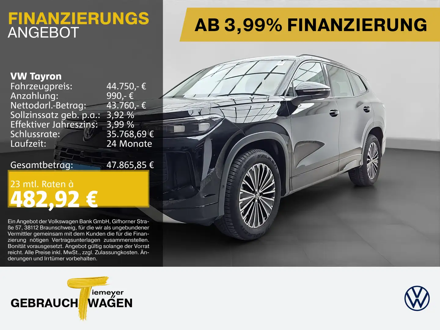 Volkswagen Tayron 2.0 TDI DSG 4M LIFE 7-SITZE IQ.LIGHT LM18 Schwarz - 1