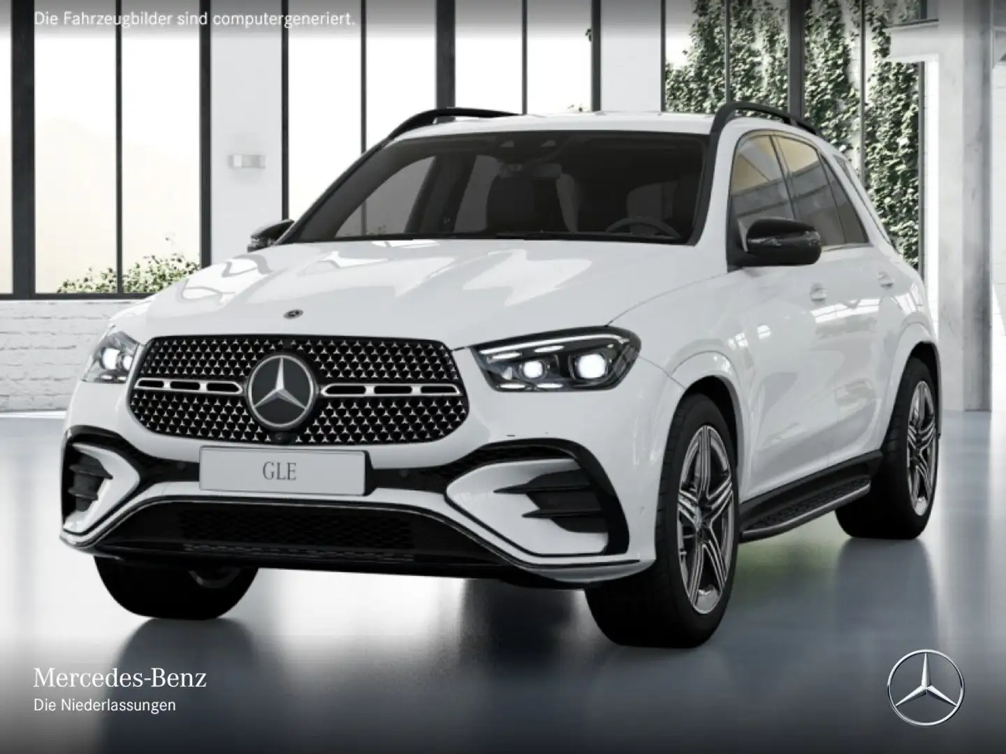 Mercedes-Benz GLE 350 de 4M AMG+NIGHT+360+MULTIBEAM+SPUR+TOTW+9G Weiß - 2