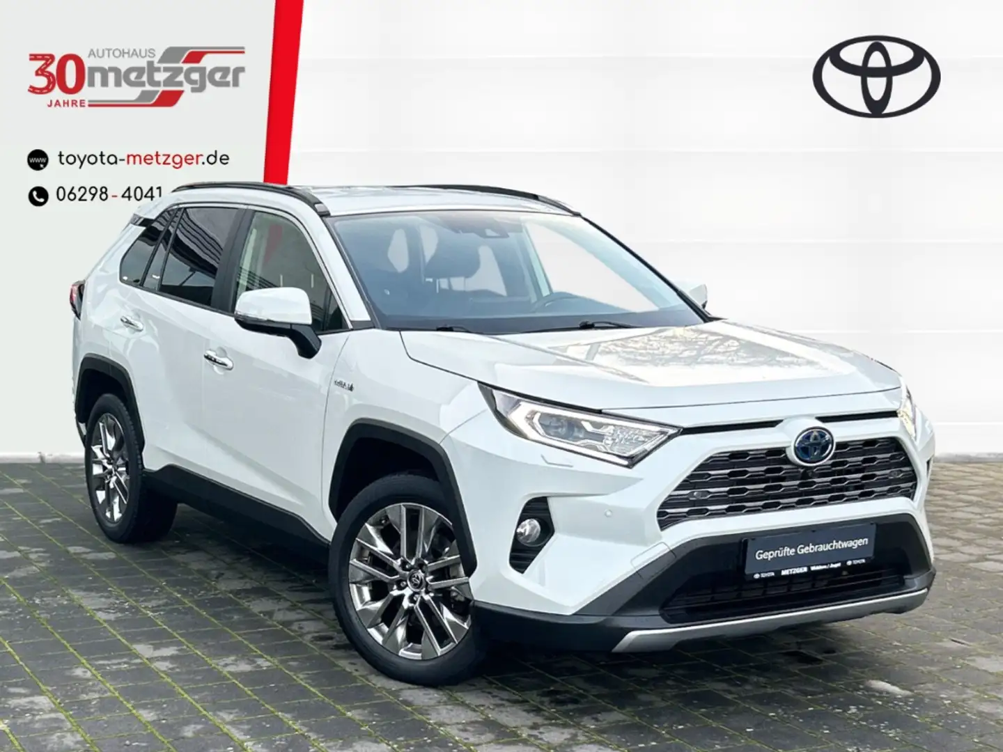 Toyota RAV 4 Lounge Hybrid +Leder +LED +Kamera +Apple-Carplay Blanc - 1