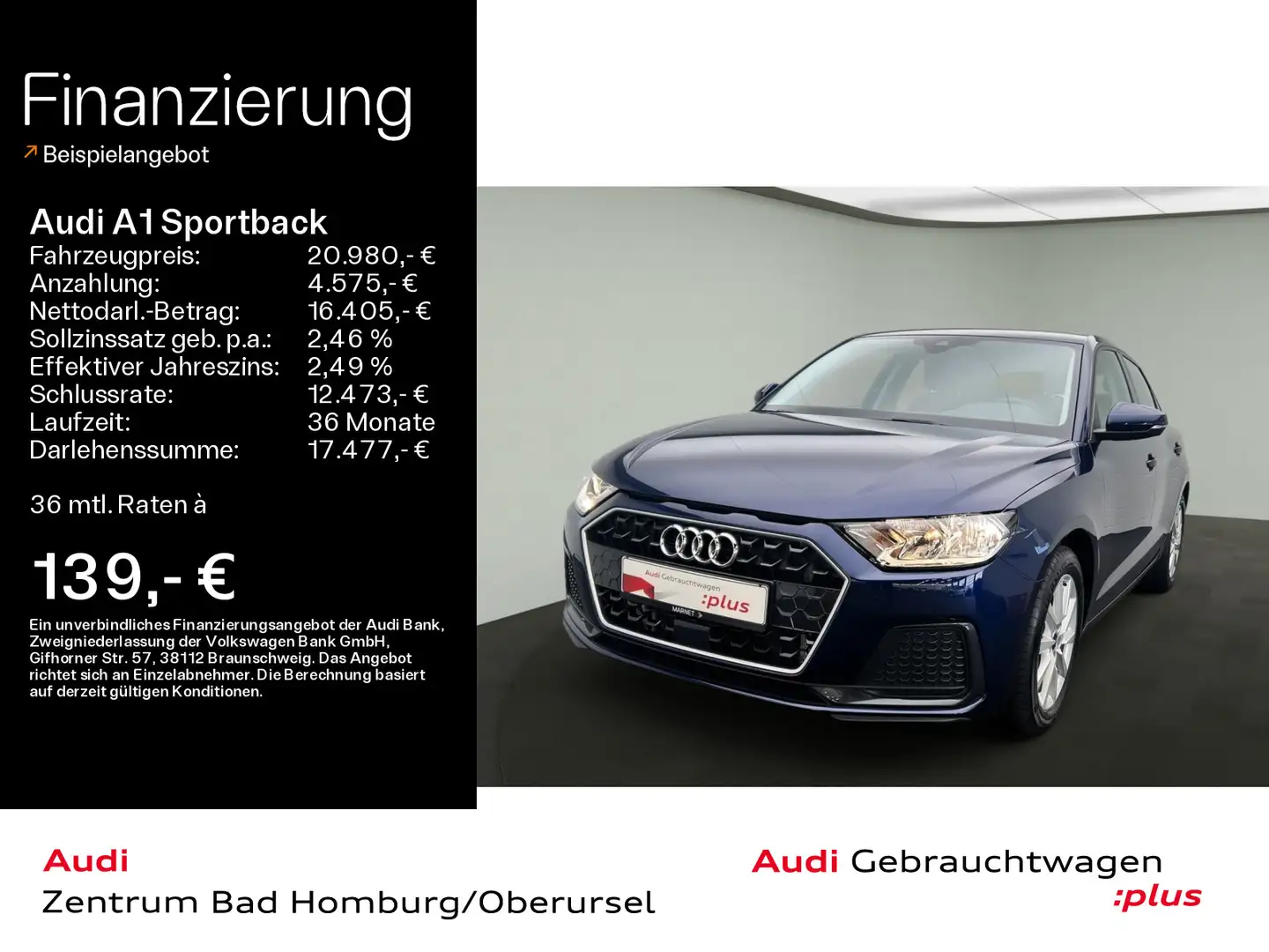 Audi A1 Advanced 30 TFSI*Alu*PDC*Virtual Co Blau - 1