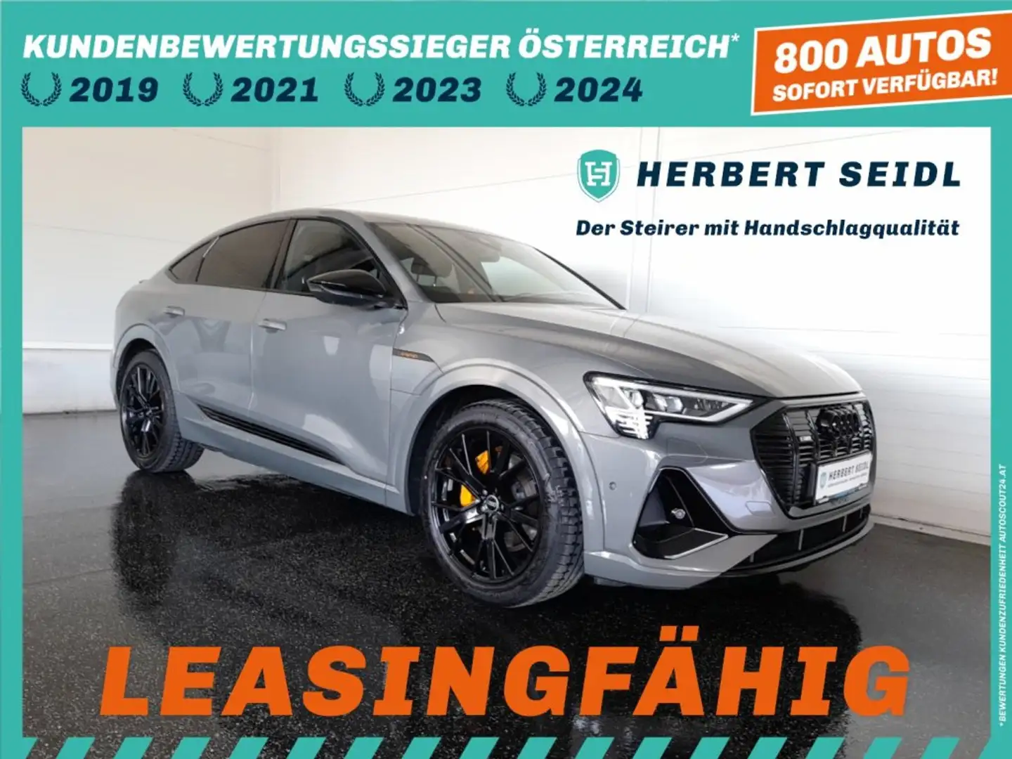 Audi e-tron SB 55 quattro S-LINE BLACK EDITION *NP: € 103.591,-- / LEDER MIT S-SPORTSITZEN / 21 ZOLL / 360° KAMERA / AMBIENTEBELEUCHT Grau - 1