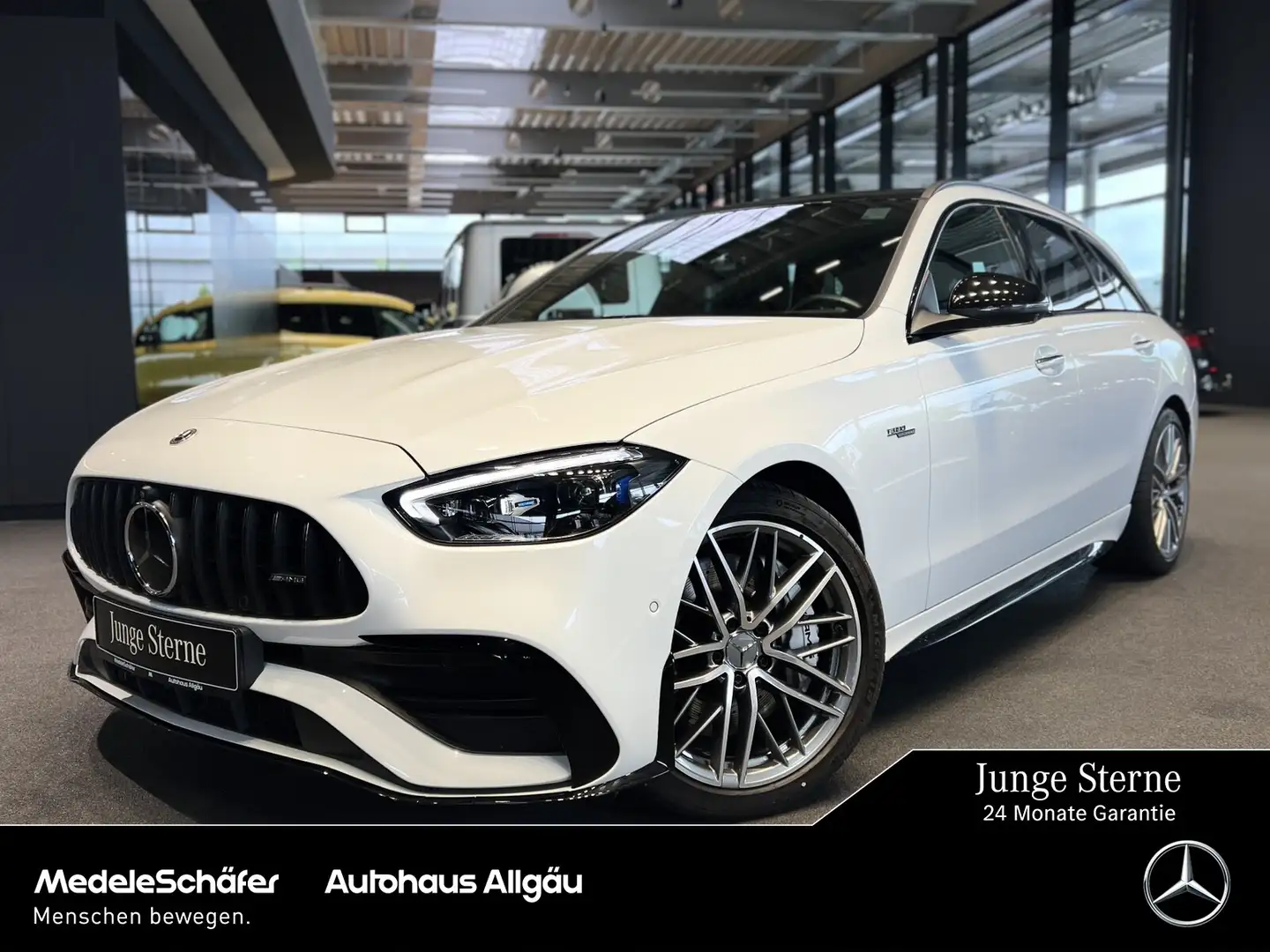 Mercedes-Benz C 43 AMG C 43 AMG T 4M Night 19" V-max AHK Pano 3D NP116 Weiß - 1
