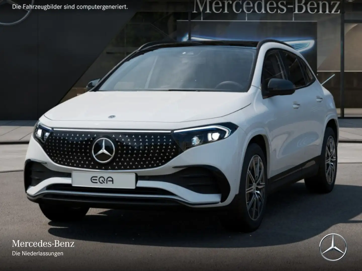 Mercedes-Benz EQA 350 4M AMG+NIGHT+PLUS-PAKET+PANO+KAMERA+MEMORY Weiß - 2