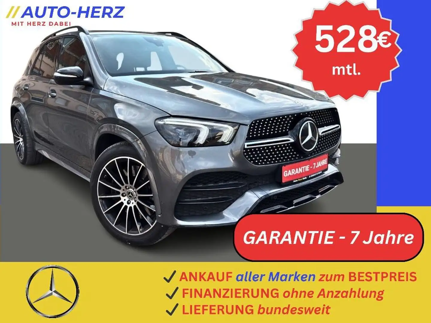 Mercedes-Benz GLE 350 de 2x AMG-Line 4Matic Night-Paket/LED/KAM Grau - 1