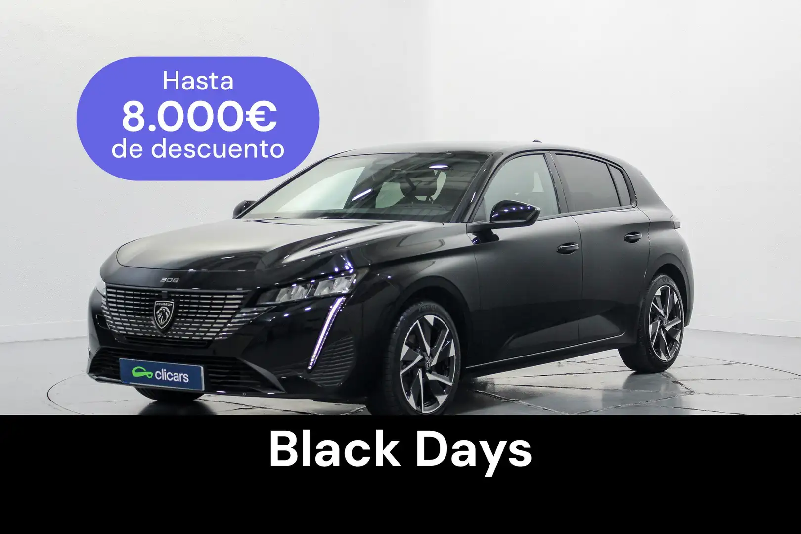 Peugeot 308 1.2 PureTech S&S Allure 130 Noir - 1