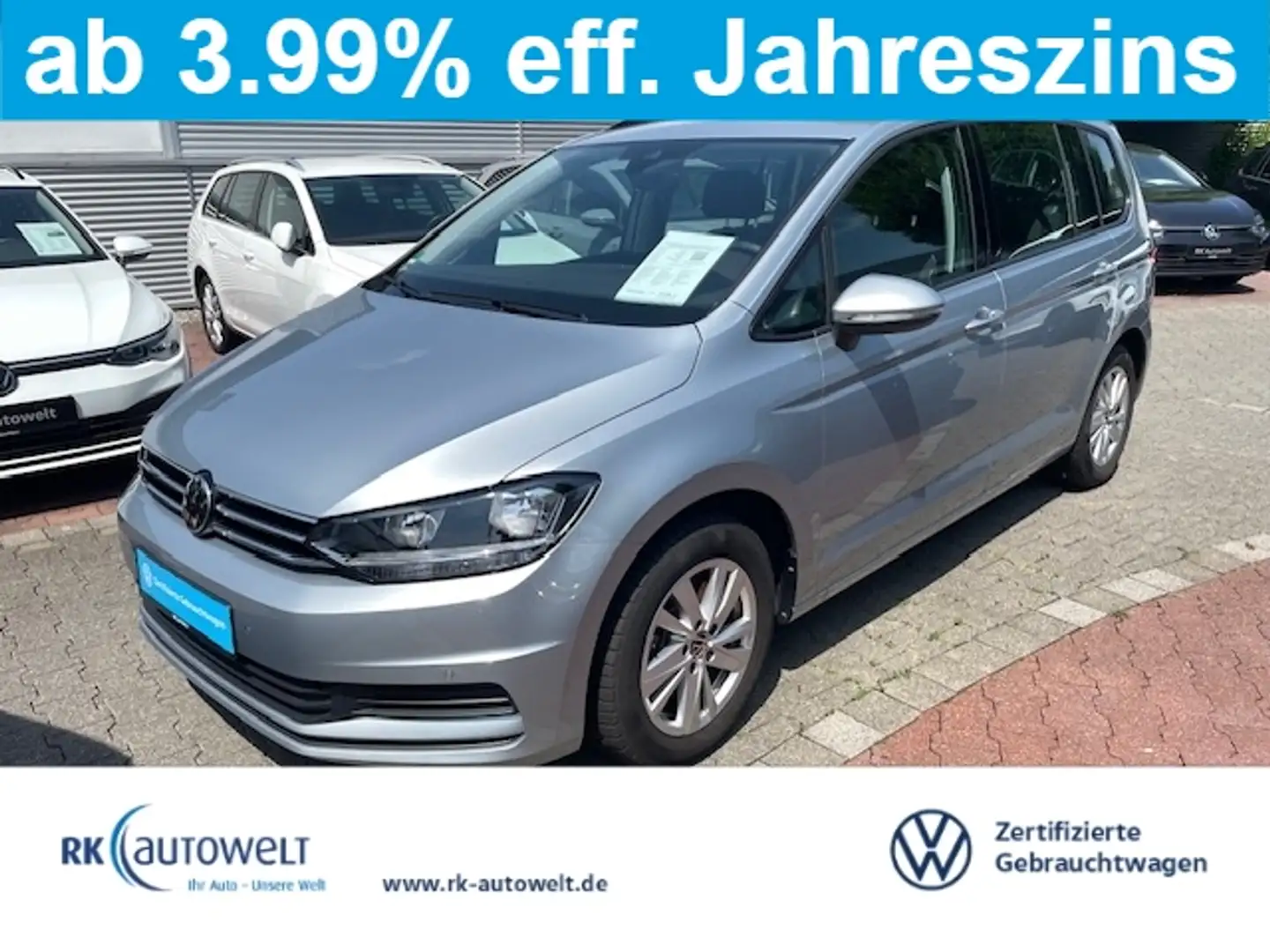 Volkswagen Touran 1.5 TSI DSG Comfortline Navi AHK digitales Cockpit Plateado - 1