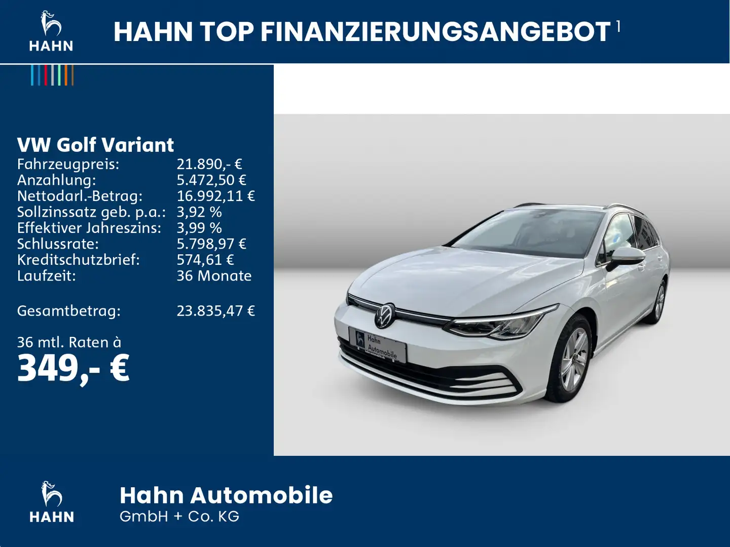 Volkswagen Golf Variant VIII 1.0 eTSI DSG Life Navi LED Weiß - 2