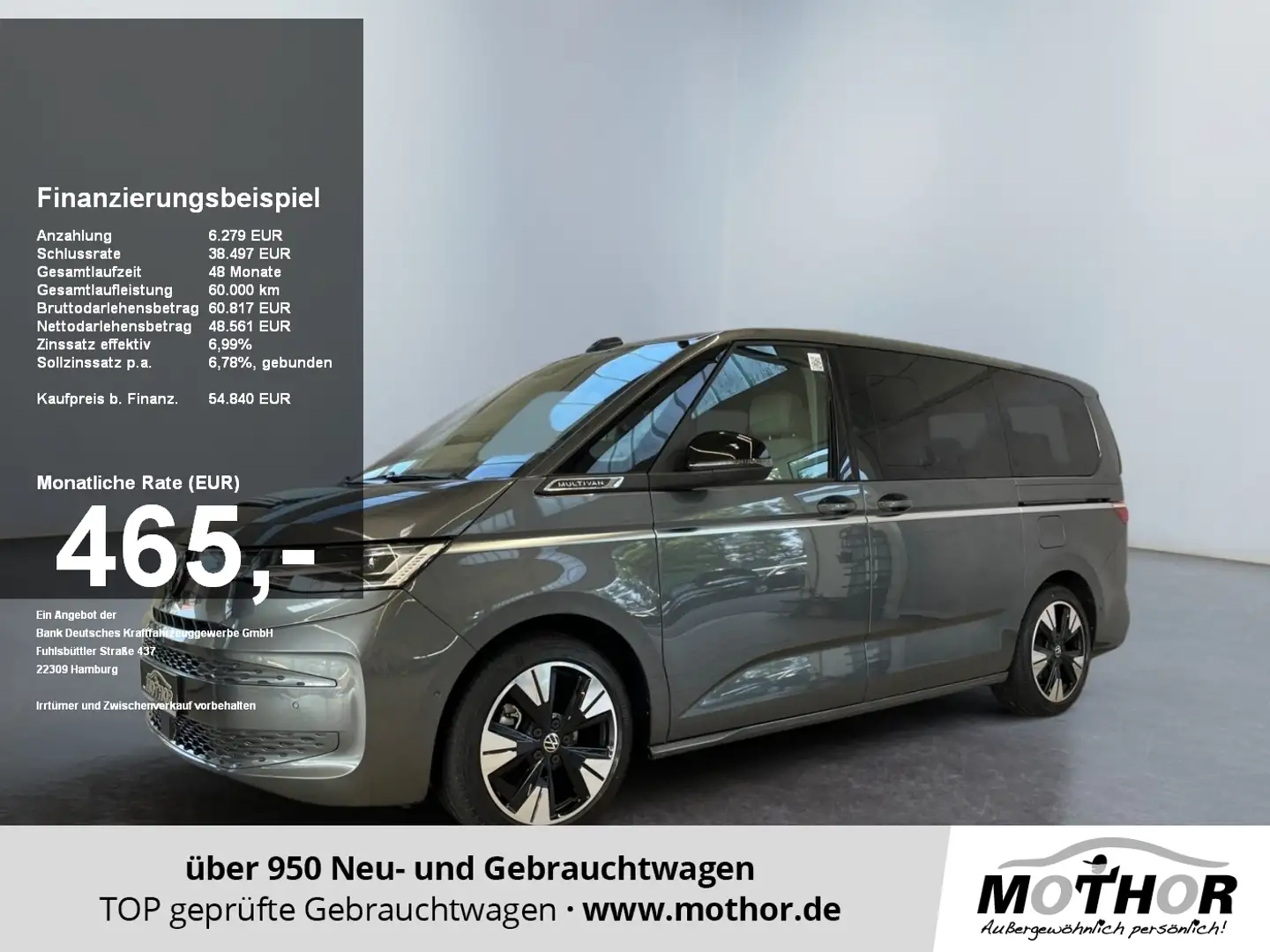 Volkswagen T7 Multivan Style lang 2.0TDI DSG Standheizung Grau - 1