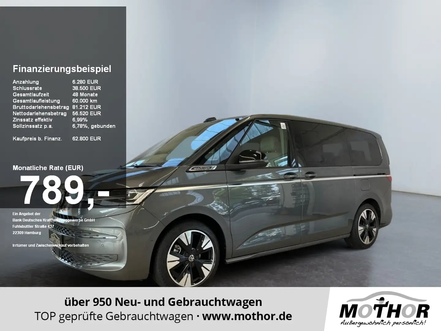 Volkswagen T7 Multivan Style lang 2.0TDI DSG AHK Standheiz Grau - 1