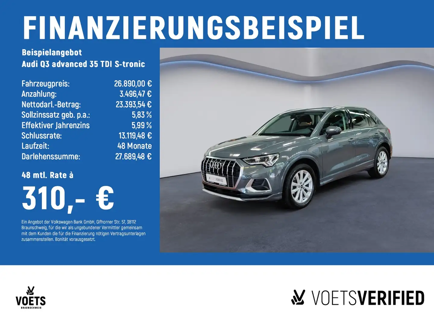 Audi Q3 advanced 35 TDI S-tronic PDC+LED+SHZ Gri - 2