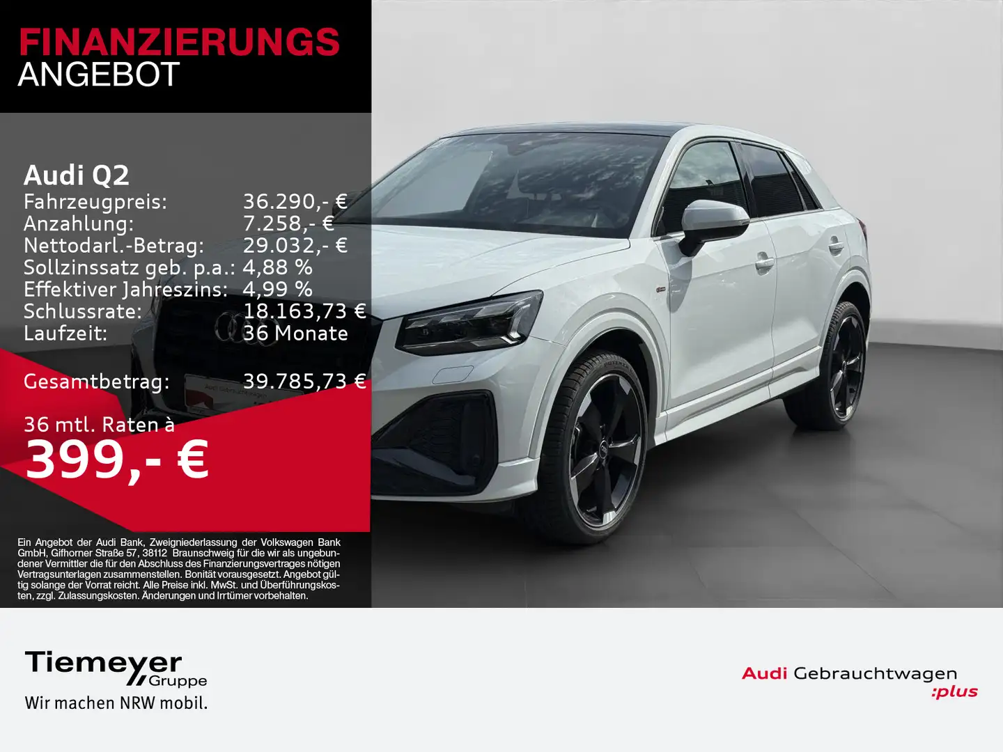Audi Q2 35 TDI 2x S LINE LM19 PANO FEINNAPPA AHK Weiß - 1