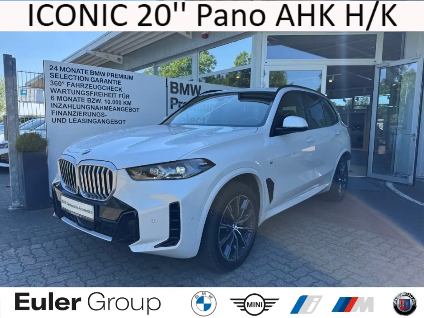 BMW X5 40i M-Sport ICONIC 20'' Pano AHK H/K Sitzbelüf HUD Weiß - 1