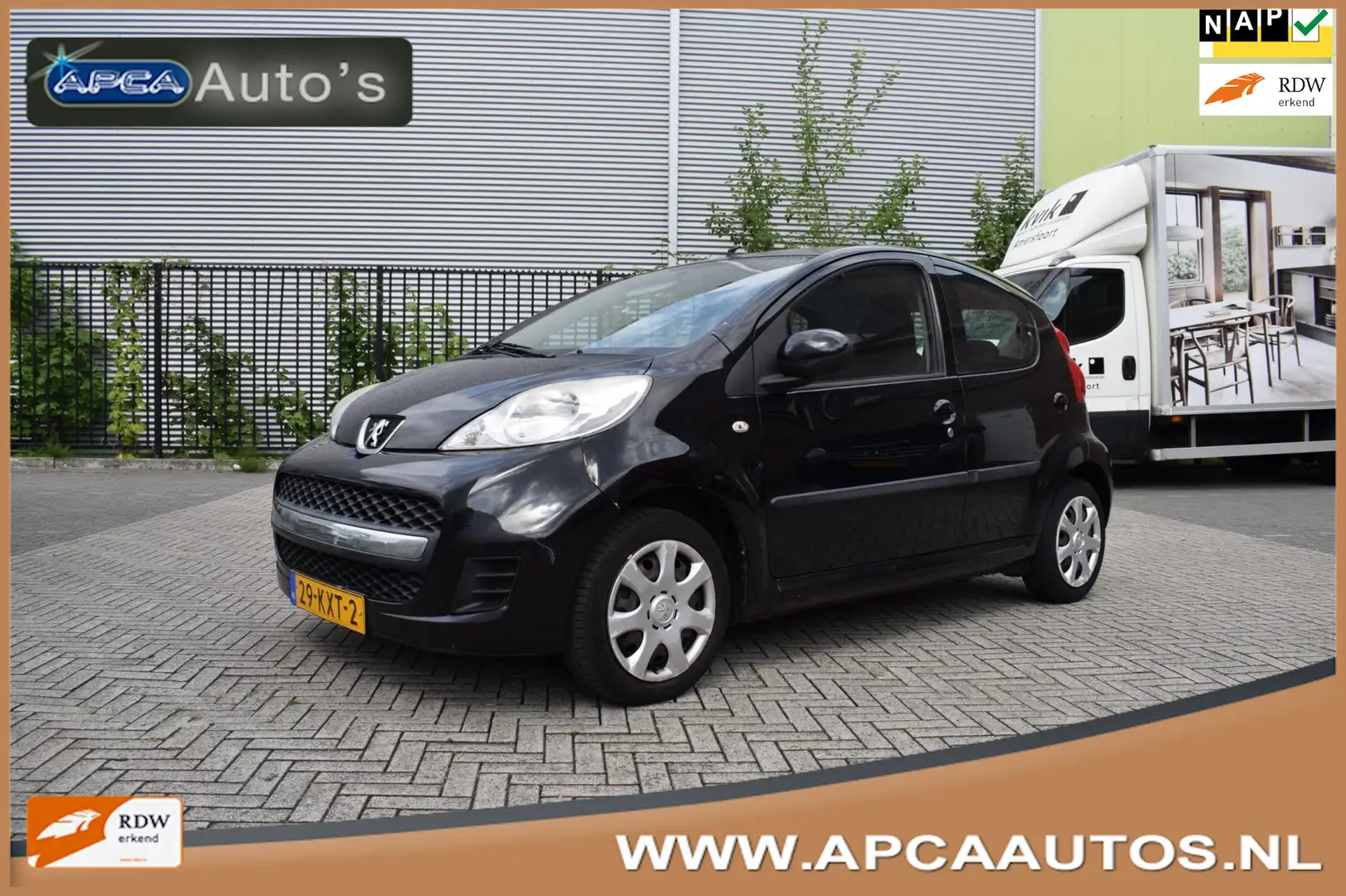 Peugeot 107 1.0-12V Sublime 3 mnd GARANTIE Airco 5 Deurs 2e Ei Zwart - 1