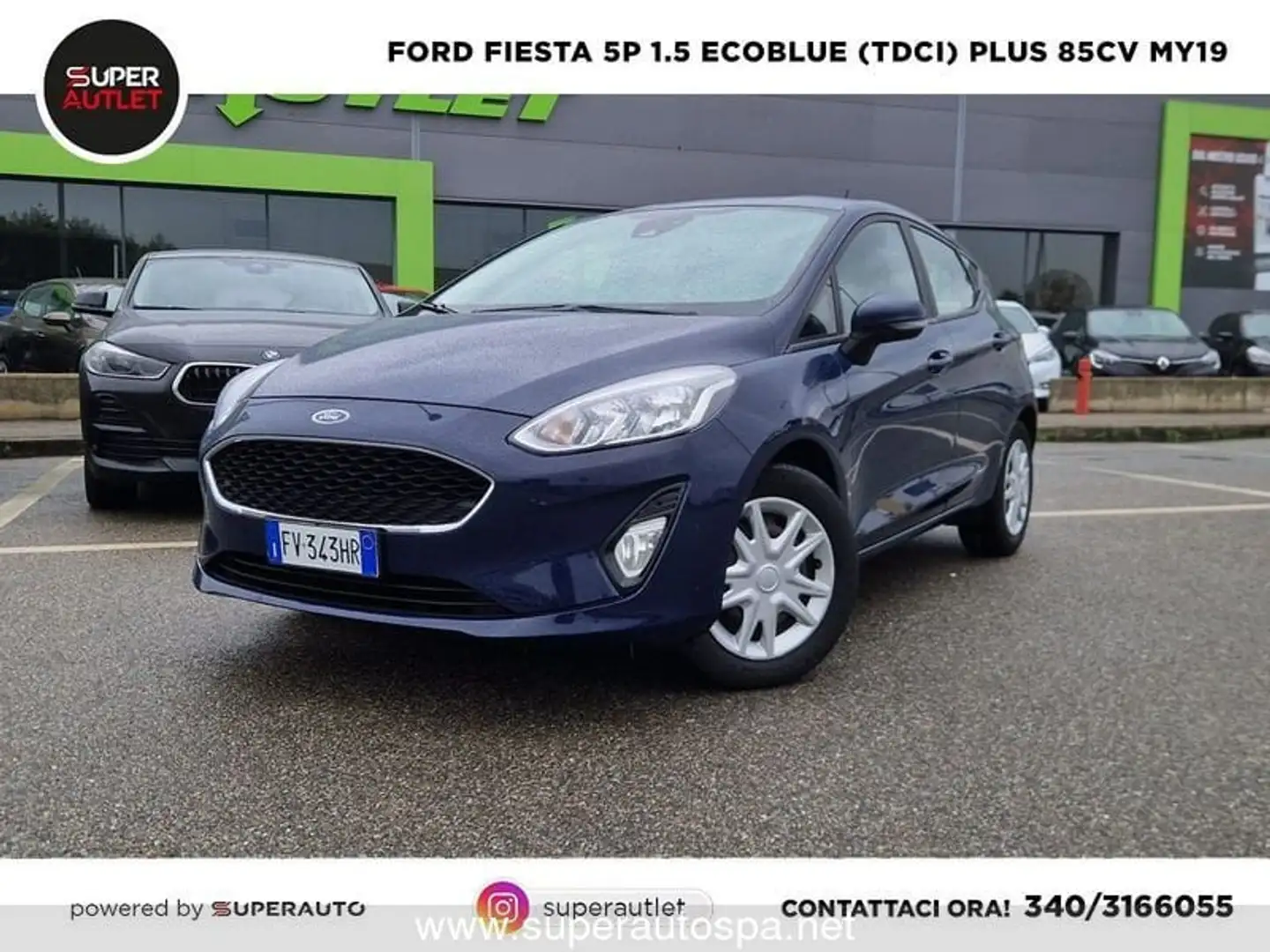 Ford Fiesta 5 Porte 1.5 EcoBlue Plus Modrá - 1