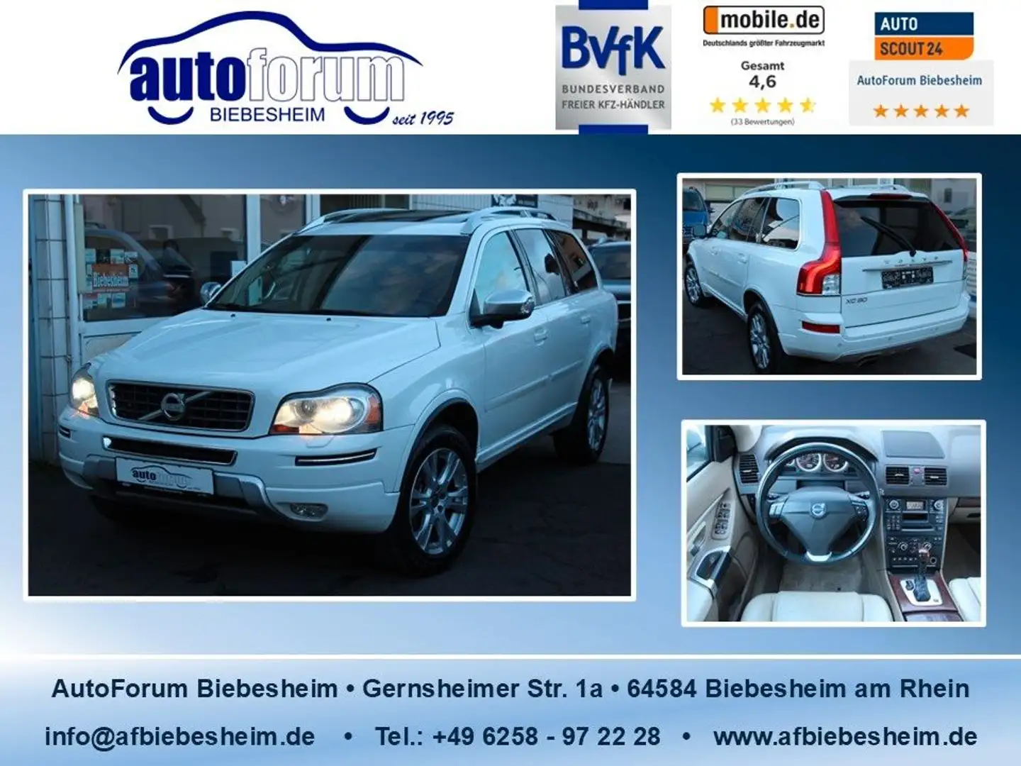 Volvo XC90 3.2 Executive Geartronic Leder*Xenon*S-Dach Weiß - 1