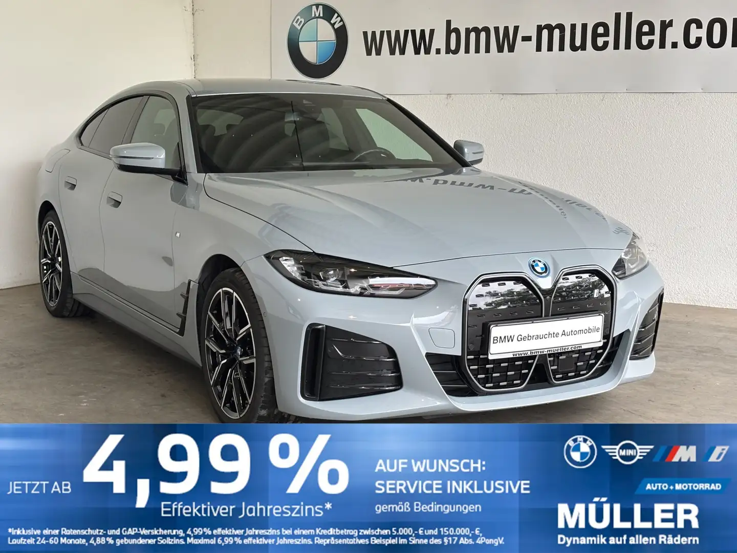 BMW i4 eDrive35 M Sport AHK/360/ACC/K-ZUG/M-GURT Gris - 1