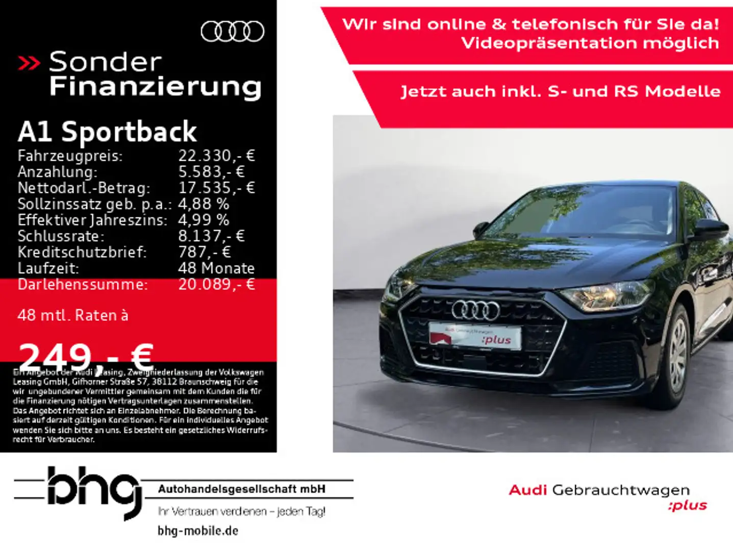 Audi A1 25 TFSI advanced MMI/Interface/EPH/ Schwarz - 1