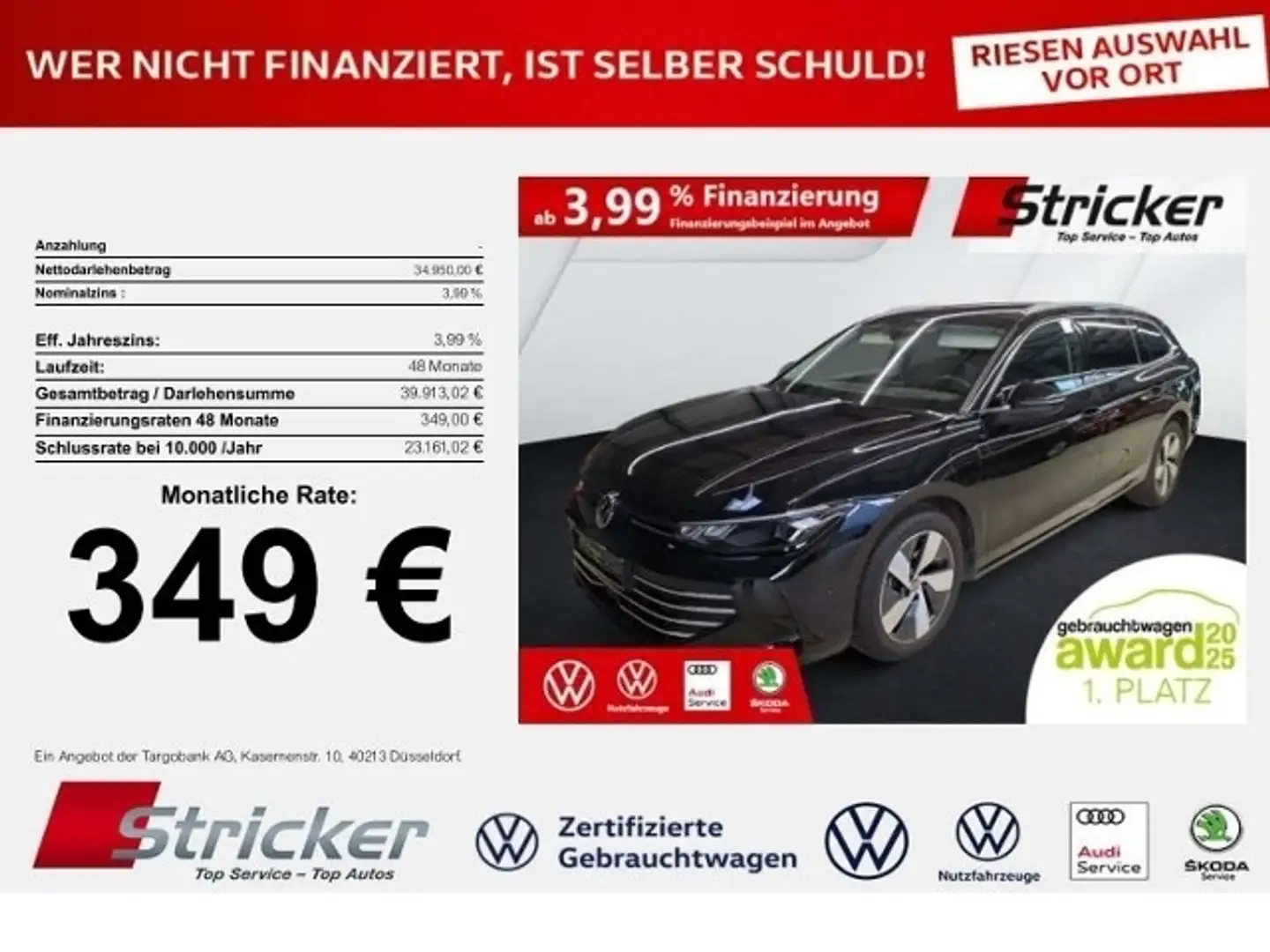 Volkswagen Passat Variant Business 1.5 TSI e-hybrid DSG 349,-ohne Anzahlung Schwarz - 1
