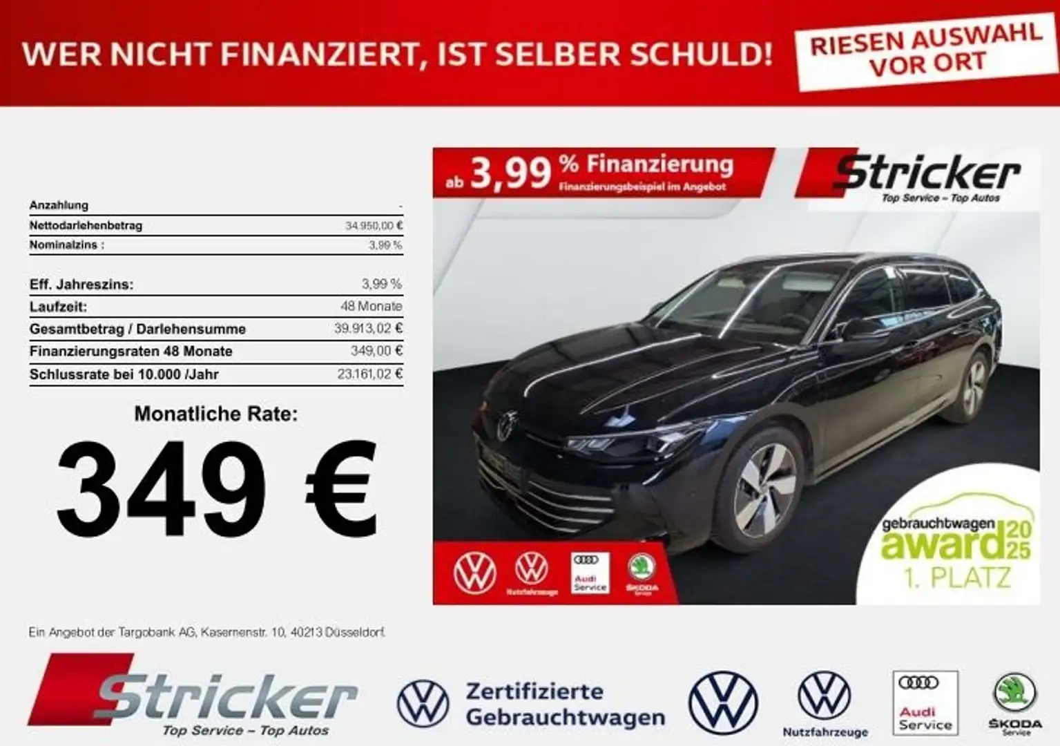 Volkswagen Passat Variant Business 1.5 TSI e-hybrid DSG 349,-ohne Anzahlung Schwarz - 2