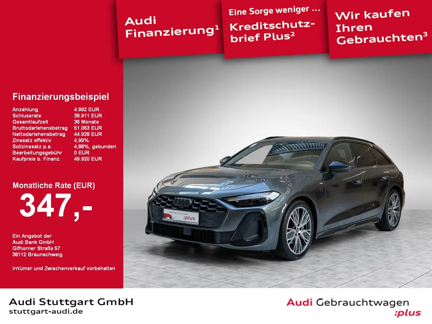 Audi A5 Avant S line TFSI 150kW S tronic Tech plus Grau - 1