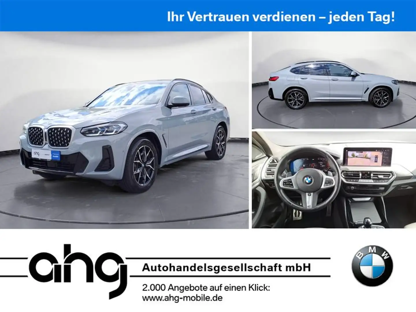 BMW X4 xDrive30i Aut. M Sport Innovationsp. AHK Grau - 1