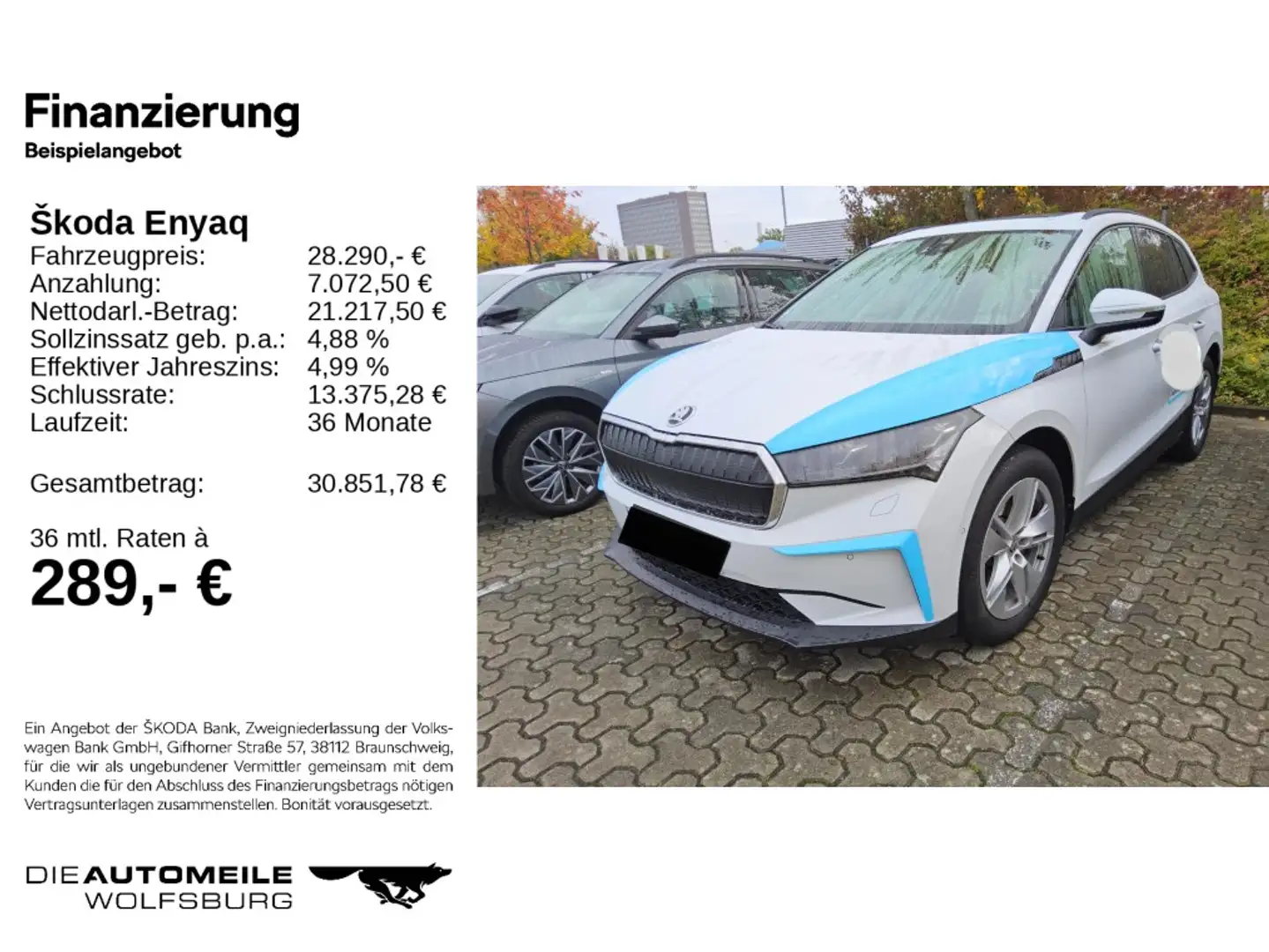 Skoda Enyaq iV 60 Loft AHK/ACC/Multilenk Weiß - 2