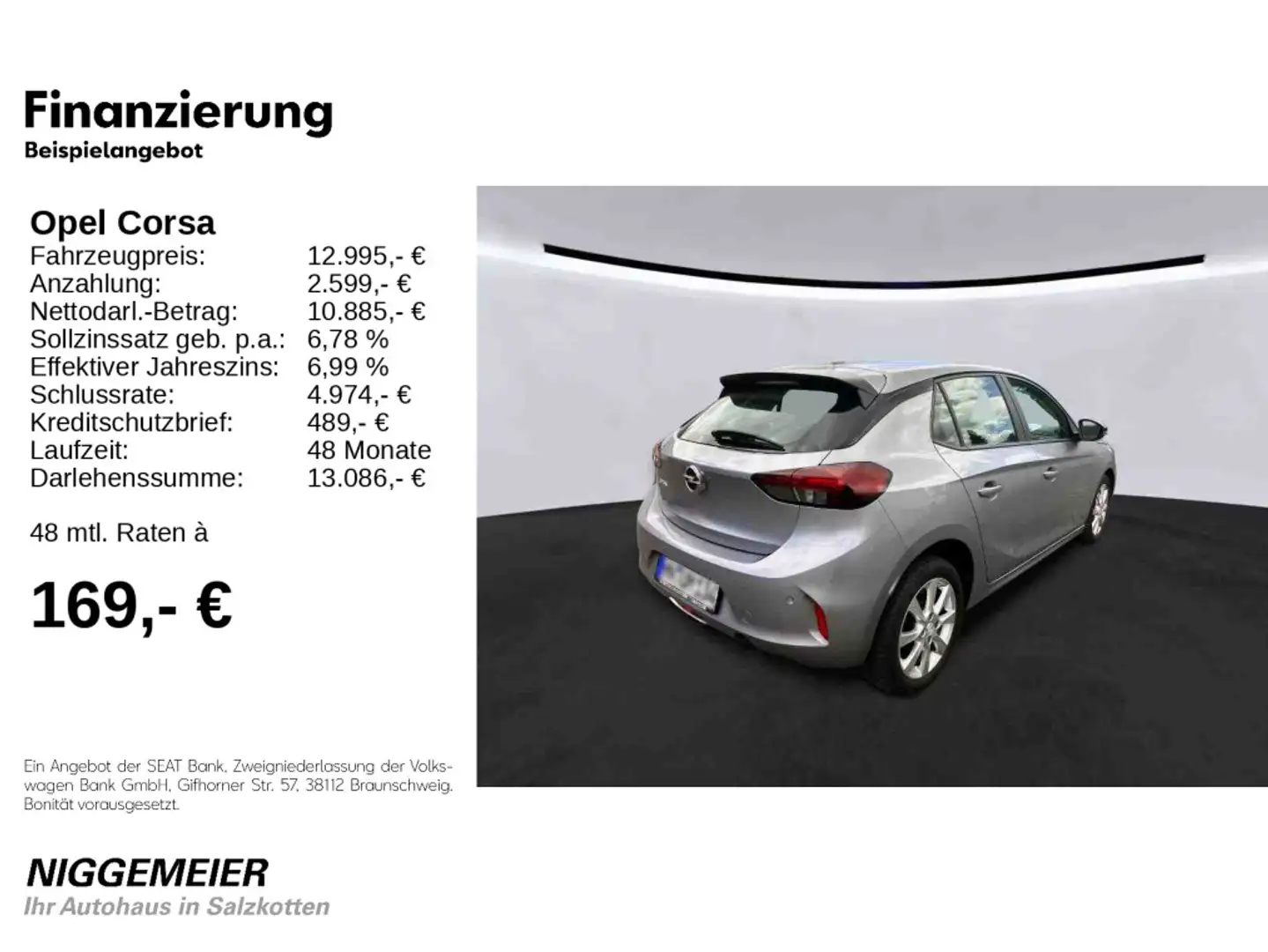 Opel Corsa 1.2 EDITION NAVI+TEMPOMAT+PARKPILOT Silber - 2
