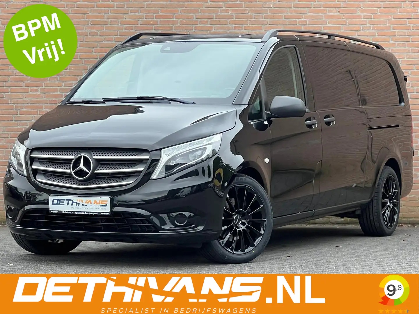 Mercedes-Benz Vito 119CDI 190PK XL 7G-Tronic / LED / Carplay / 2.500k Zwart - 1