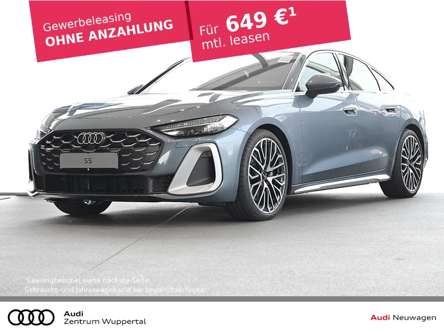 Audi S5 Limousine StandHZG AHK-klappbar Leder e-Sitze Indu Blauw - 1