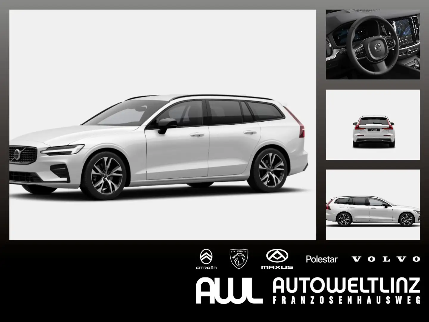 Volvo V60 Kombi B4 (Benzin) Plus Dark ACC+LED+Navi+SHZ Weiß - 1
