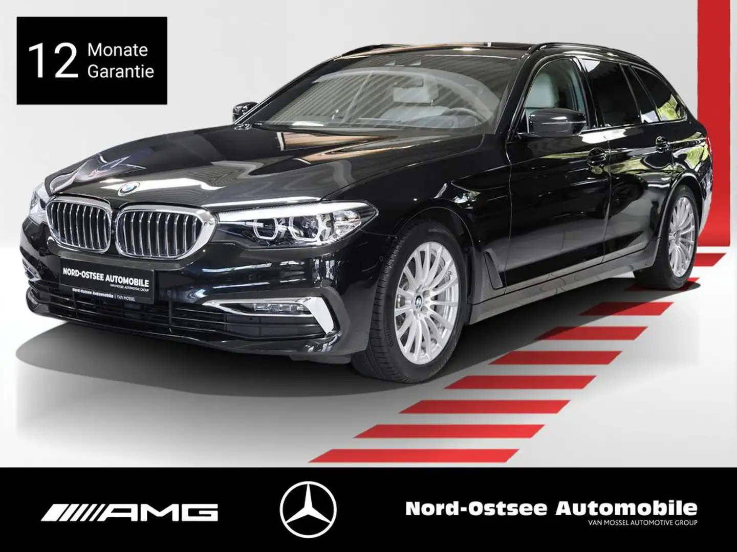 BMW 520 i LUXURY LINE 360° PANO LED HUD NEBEL KLIMA Noir - 1