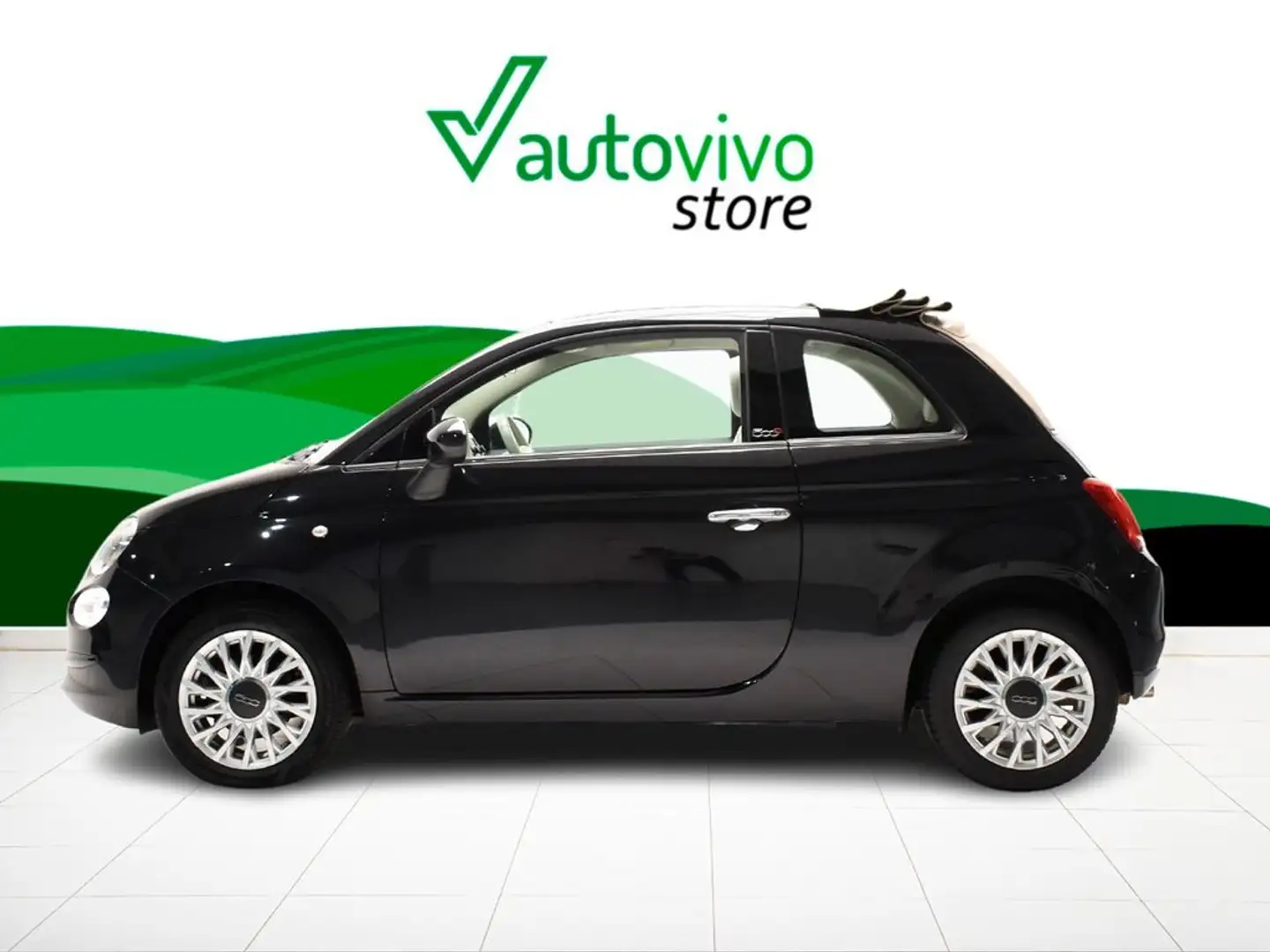 Fiat 500 CABRIO LOUNGE 1.2 69 CV 2P Noir - 2