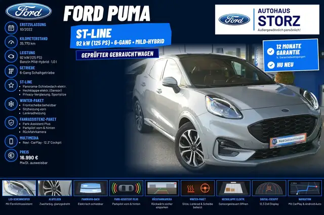 Ford Puma ST Line WINTER PAKET|FAHRASSISTENZ PAKET|PANO DACH