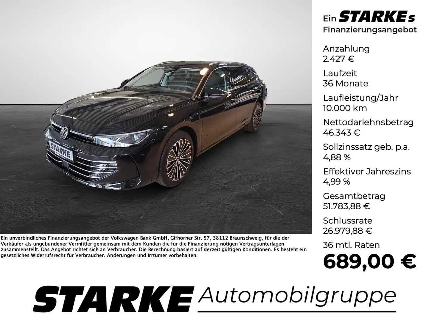 Volkswagen Passat Variant 1.5 TSI eHybrid Elegance Schwarz - 1