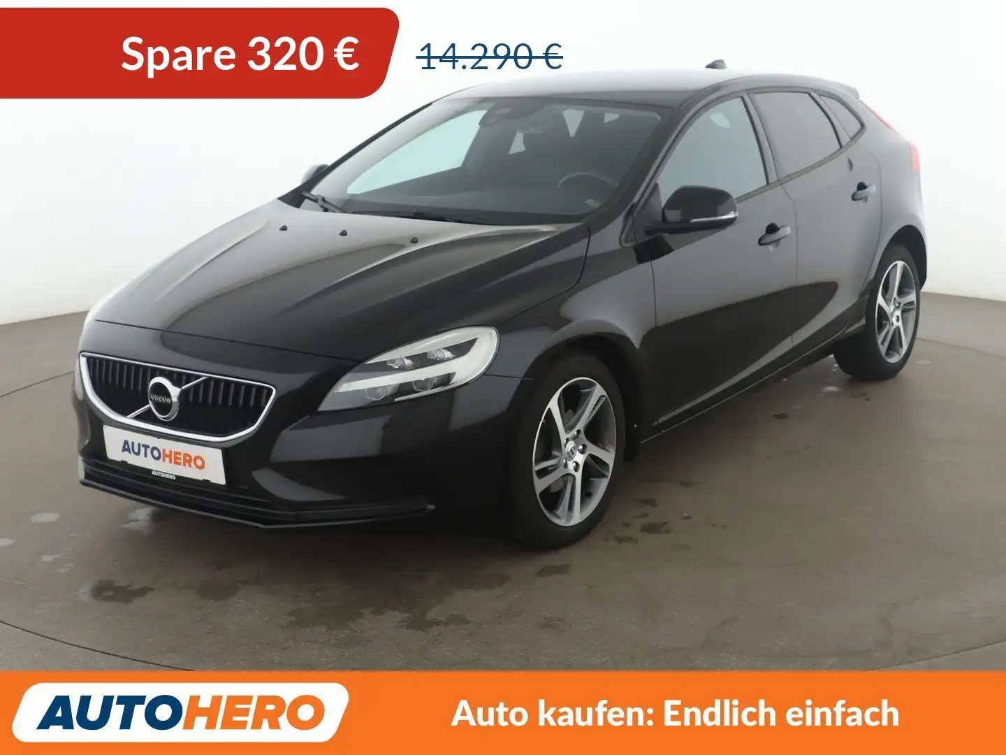 Volvo V40 2.0 D2 Momentum *NAVI*LED*TEMPO*PDC*SHZ* Schwarz - 1