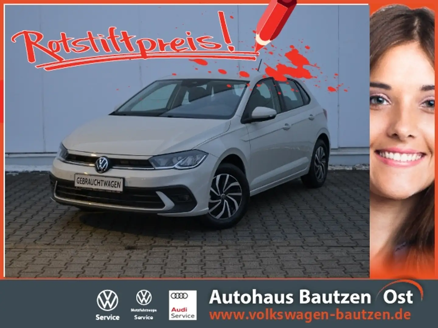 Volkswagen Polo 1.0 TSI Life LED/RFK/APP-CONNECT/DIGITAL-COCKPIT/ Grau - 1