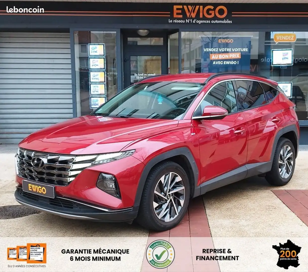Hyundai TUCSON 1.6 t-gdi 150ch hybrid mhev 48volt creative 2wd dct bva carplay sieges chauffants camera Rouge - 1