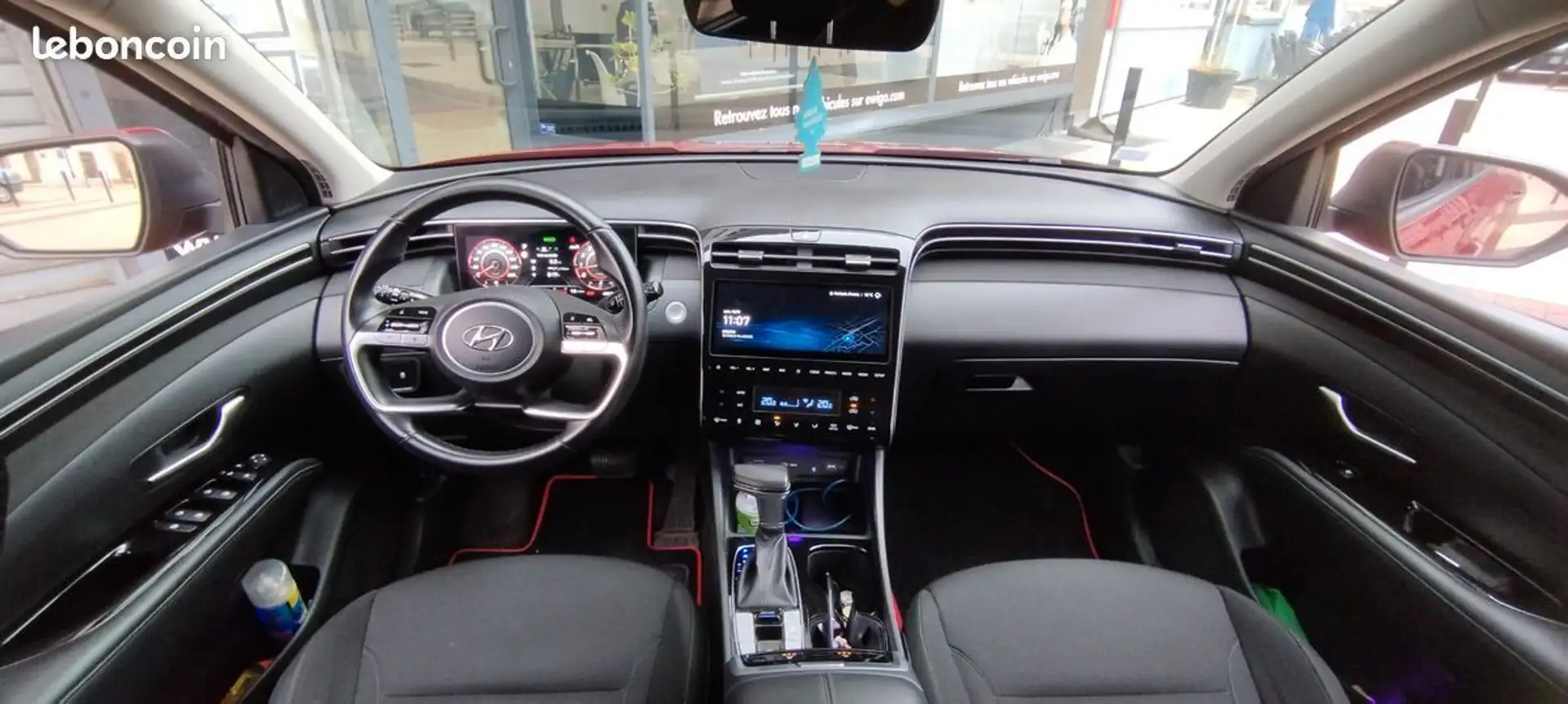 Hyundai TUCSON 1.6 t-gdi 150ch hybrid mhev 48volt creative 2wd dct bva carplay sieges chauffants camera Rouge - 2