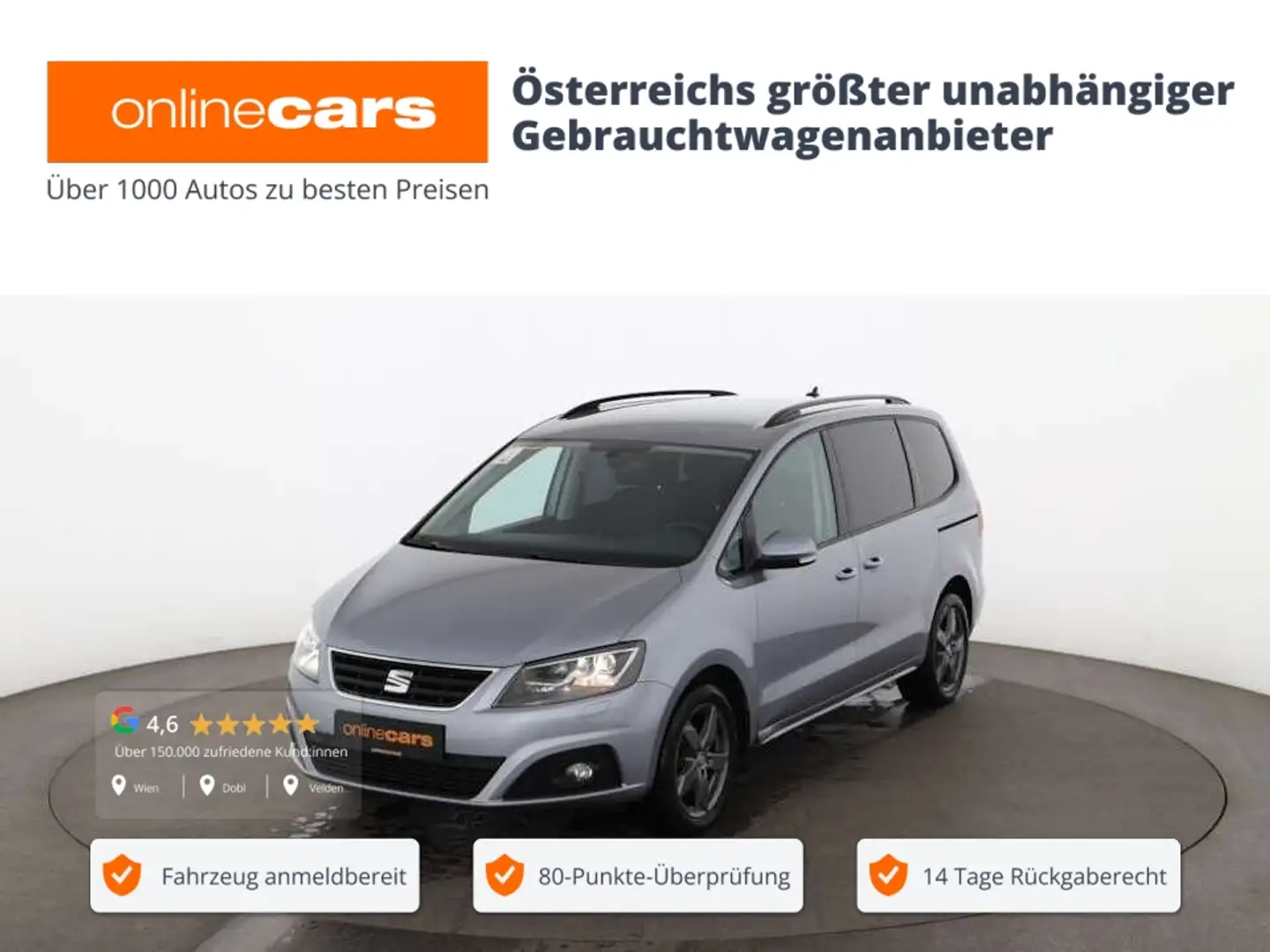 SEAT Alhambra 2.0 TDI Style XENON NAVI R-CAM SITZHZG Gri - 1