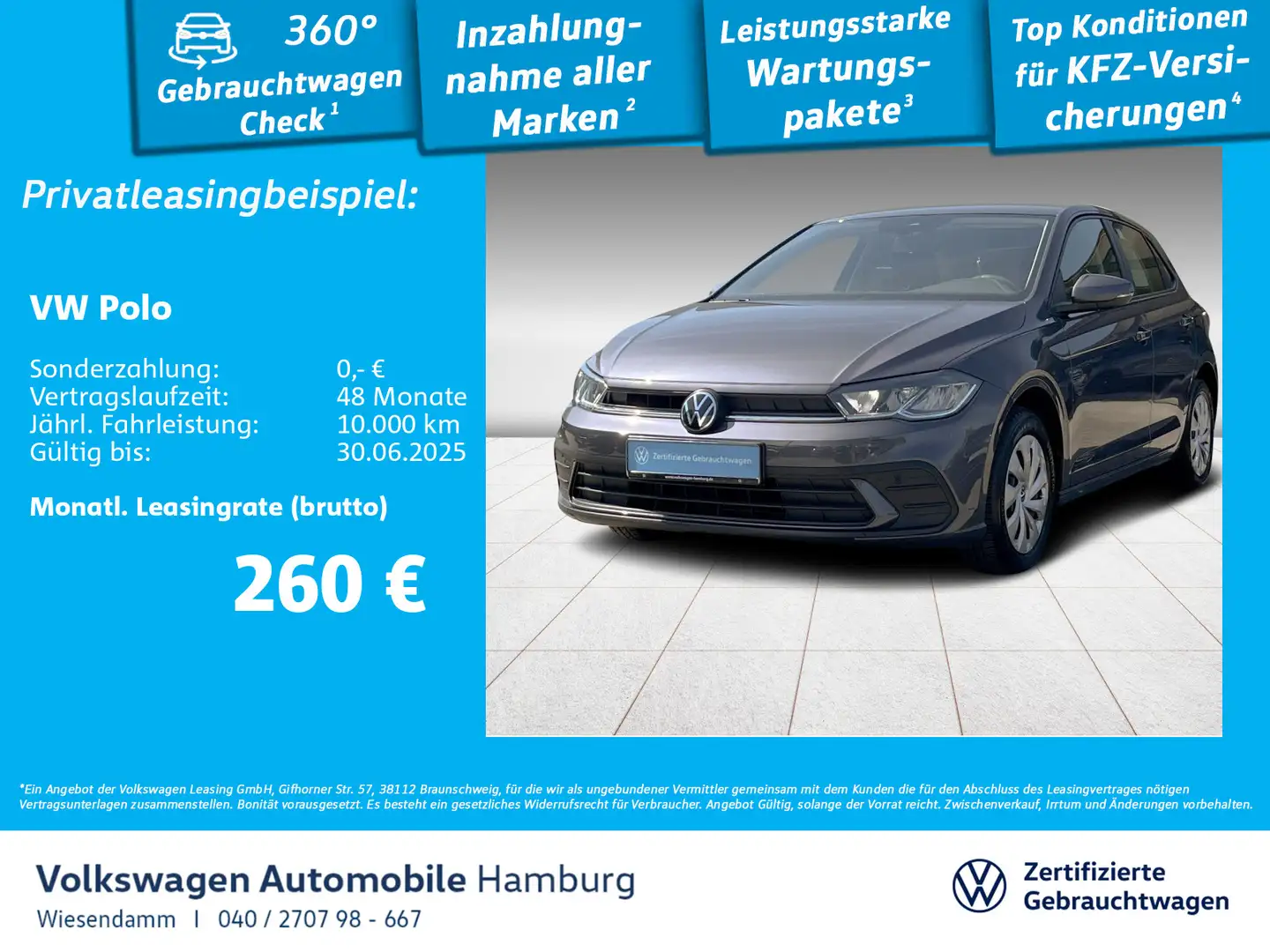 Volkswagen Polo 1.0 PDC/LED Gris - 1