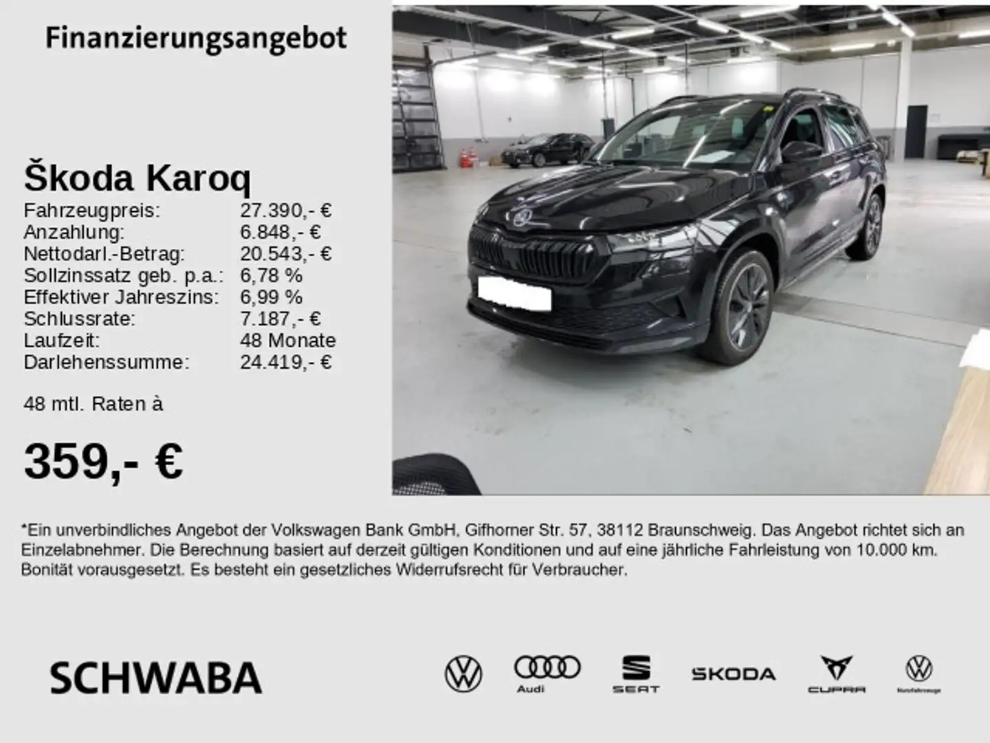 Skoda Karoq Sportline 1.5TSI LED*VIRTUAL*NAV*R-KAM*18" Schwarz - 1