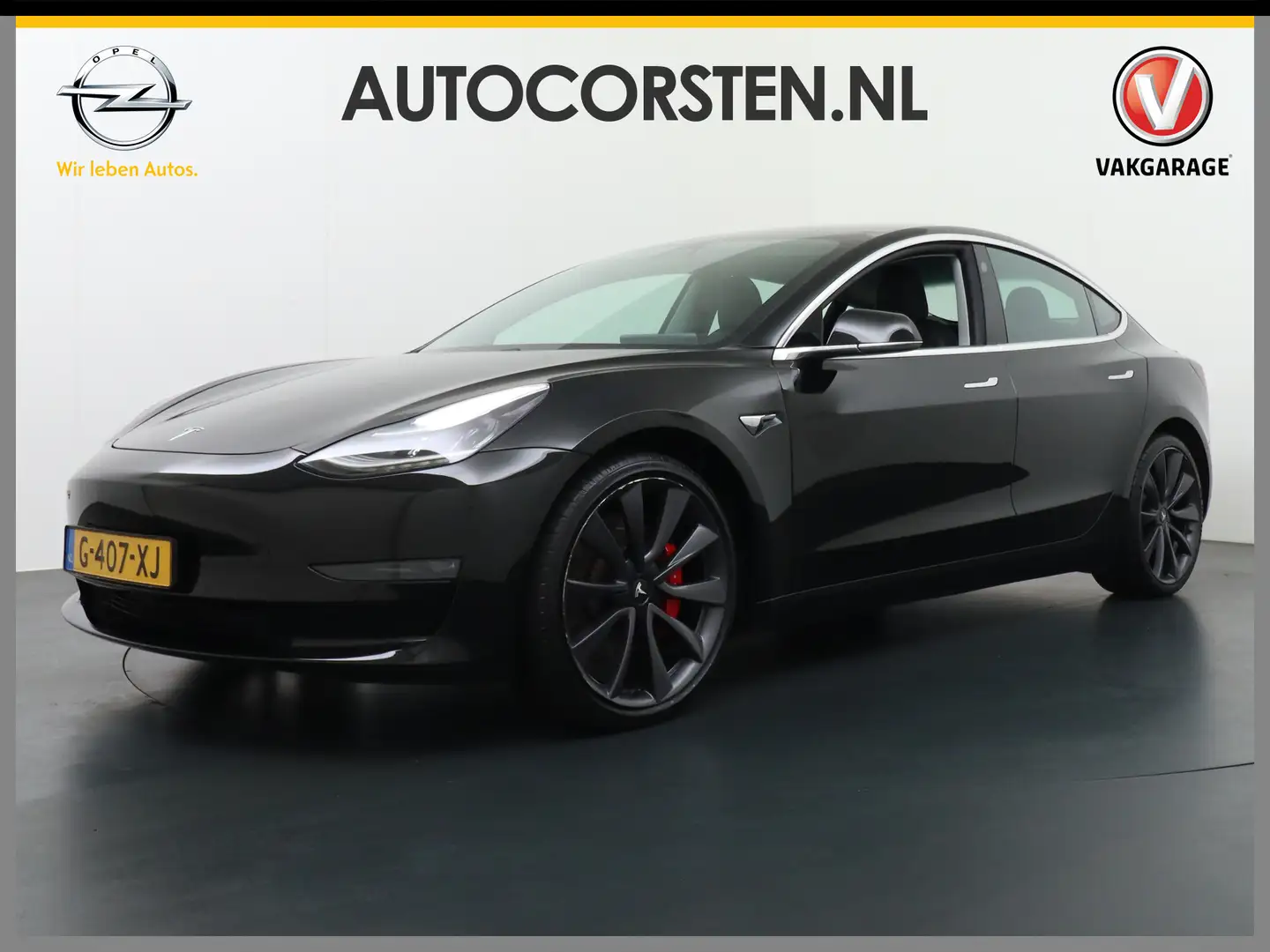 Tesla Model 3 Performance 513pk 0-100kmh in 3,4 sec. 20"lm FSD-3 Noir - 1