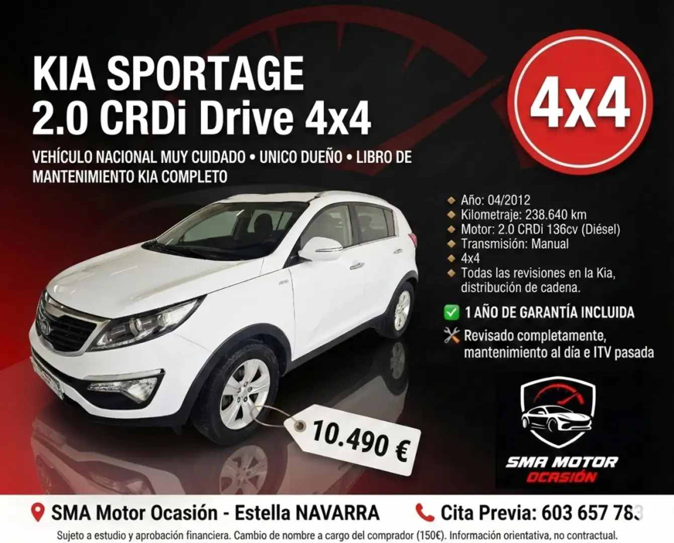 Kia Sportage 2.0CRDi Drive 4x4 Blanco - 2