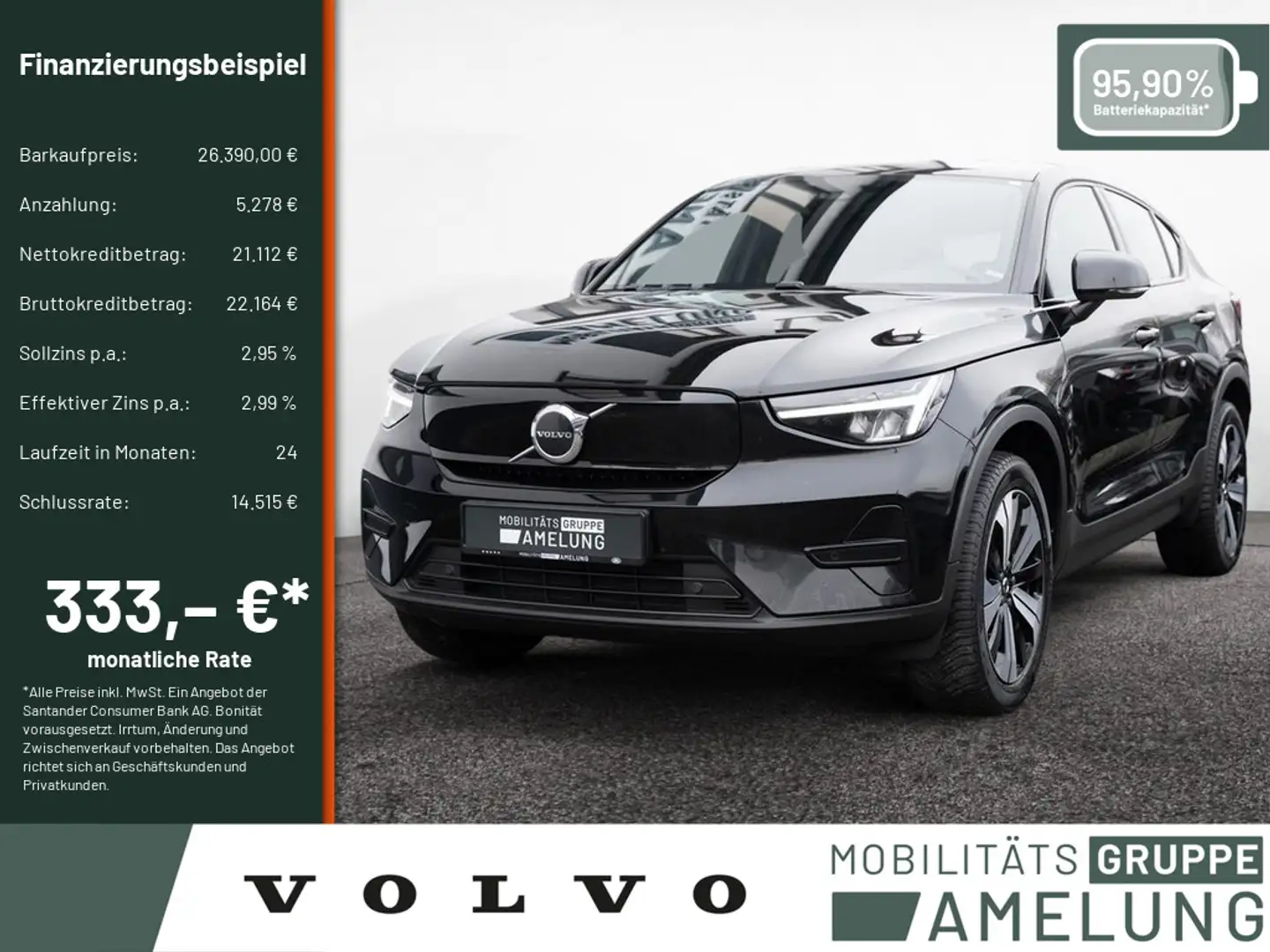 Volvo C40 Recharge Single Motor Core NAVI LED PANO Negru - 1