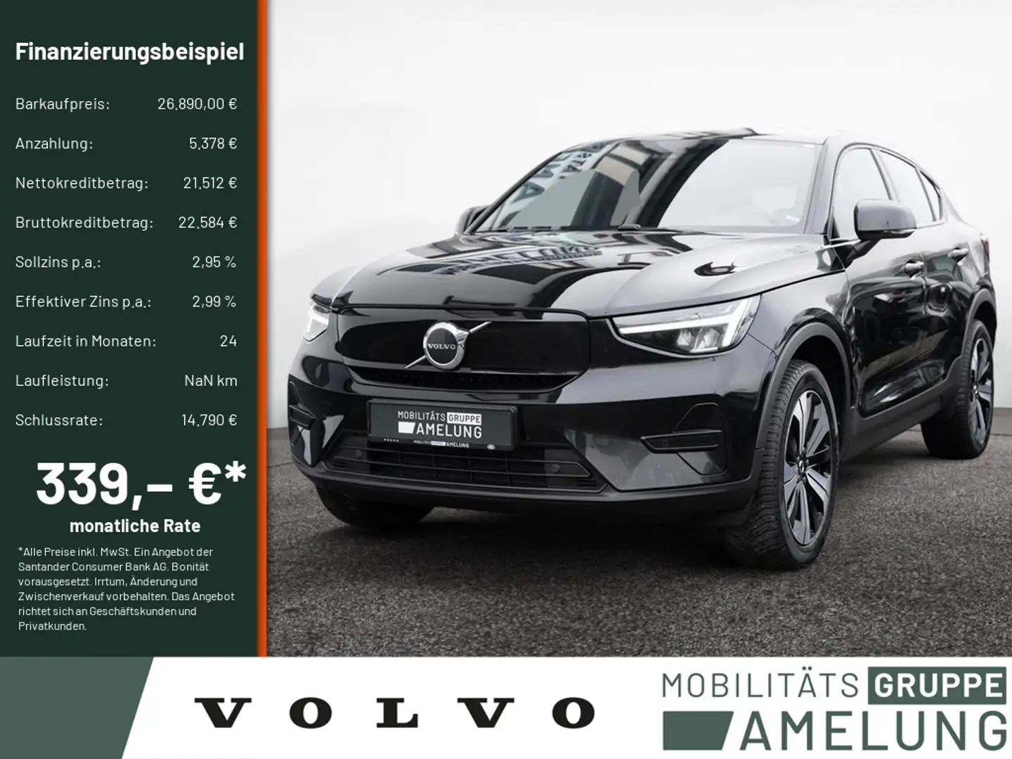 Volvo C40 Recharge Single Motor Core NAVI LED PANO Schwarz - 1